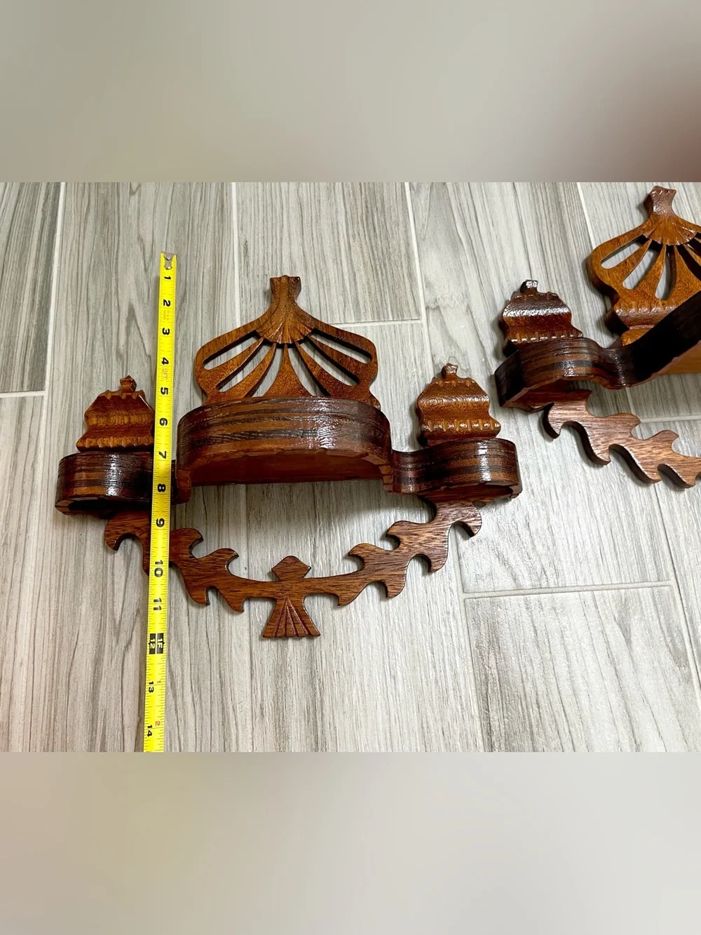The Rare Antique (early 1900’s Handcrafted Victorian Wall Shelf/Pair of Two).